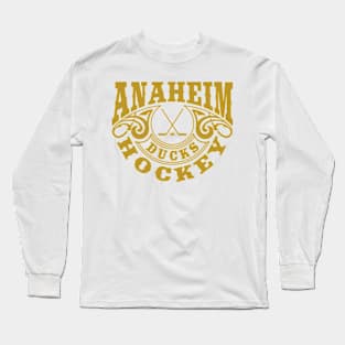 Vintage Retro Anaheim Ducks Hockey Long Sleeve T-Shirt